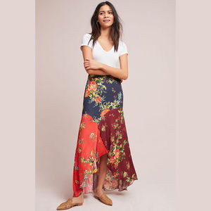 ANTHROPOLOGIE Farm Rio Patchwork Maxi Skirt